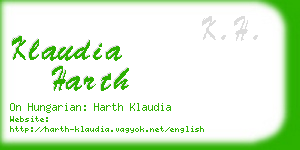 klaudia harth business card